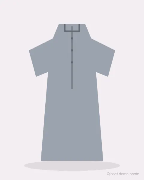 ثوب شتوي رمادي