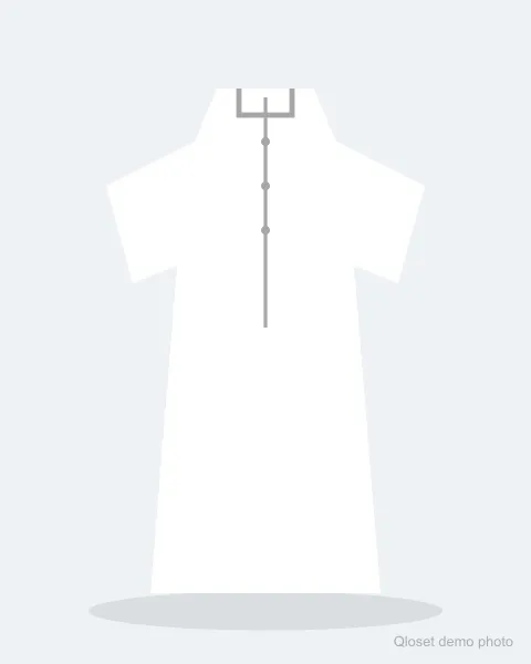 White Qatari thobe, premium cotton