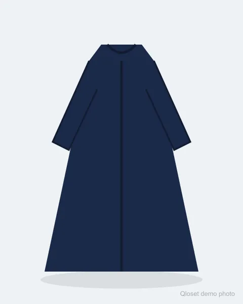 Navy linen summer abaya