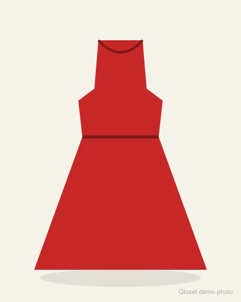 Red evening gown for National Day